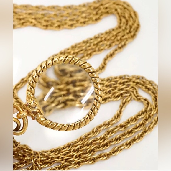 Chanel Double Chain Loupe Necklace - Picture 7 of 8